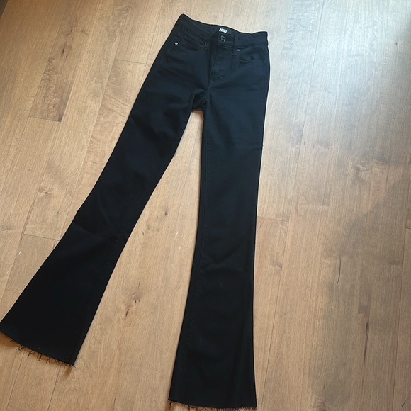 Paige NWOT high rise Lou Lou flare denim jeans in black shadow - Picture 4 of 13